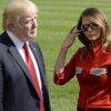 Donald Trump et sa femme Mélania Trump arrivent à la Maison Blanche, le 10 septembre 2017.
