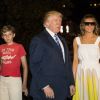 Melania Trump et Barron Trump - Donald Trump est de retour à la Maison Blanche après ses vacances dans le New Jersey à Washington le 20 août 2017.