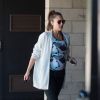 Jessica Alba, enceinte, se rend à sa séance de gym à Los Angeles, le 23 septembre 2017.
