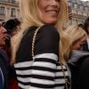 Claudia Schiffer assiste au défilé Balmain, collection printemps-été 2018, au Palais Galliera. Paris, le 28 septembre 2017.