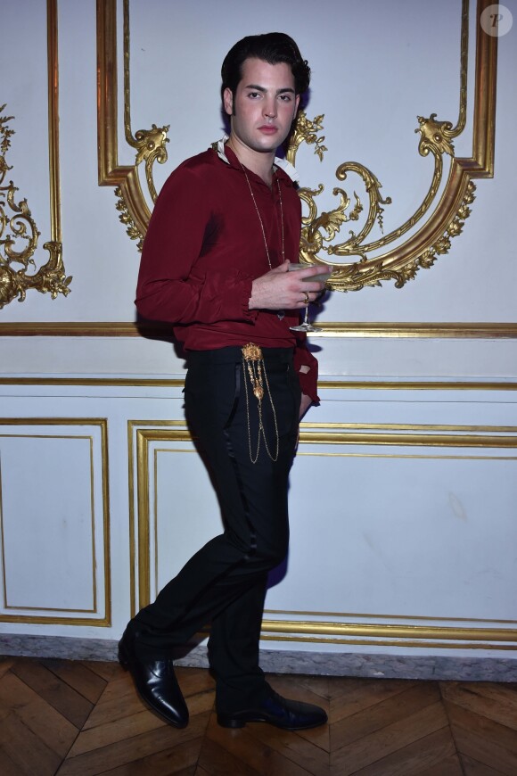 Peter Brant Jr. (fils de Stephanie Seymour) - Soirée de lancement de la collection "Claudia Schiffer for AQUAZURRA" à Paris. Le 28 septembre 2017.