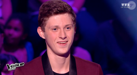 Antoine lors de la finale de "The Voice Kids 4" (TF1), samedi 30 septembre 2017.