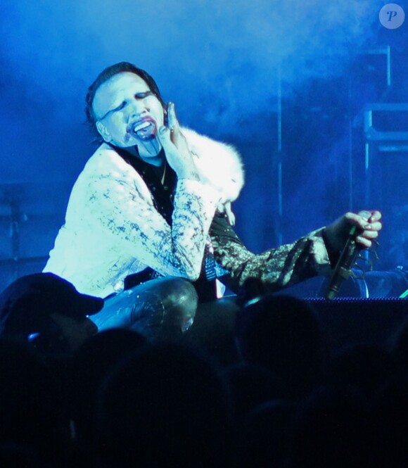 Exclusif - Marilyn Manson en concert a Vancouver, le 13 fevrier 2013