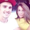 Antoine Griezmann et sa compagne Erika Choperena, compagne d'Antoine Griezmann le 18 juin 2014
