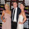 Paris Hilton, Barron Hilton et Nicky Hilton au photocall des World Music Awards le 18 mai 2010 à Monaco.