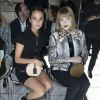 Alicia Vikander et Léa Seydoux - Défilé Louis Vuitton, collection printemps-été 2018 à la Pyramide du Louvre. Paris, le 3 octobre 2017. © Olivier Borde / Bestimage