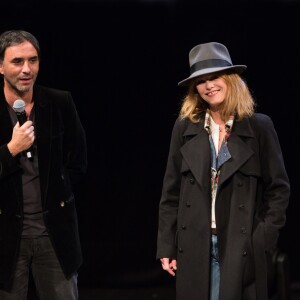 Samuel Benchetrit et sa compagne Vanessa Paradis assistent à la projection du film "Chien" lors du 32e Festival International du Film Francophone de Namur, Belgique, le 4 octobre 2017. © Alain Rolland/ImageBuzz/Bestimage