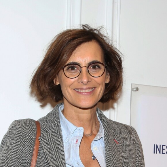 Exclusif - Inès de la Fressange lors de la soirée de lancement de la collection Automne-Hiver 2017 UNIQLO U à la boutique Uniqlo à Paris, le 4 octobre 2017. © Denis Guignebourg/Bestimage