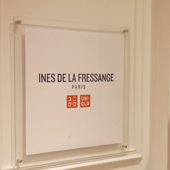 Exclusif - Inès de la Fressange lors de la soirée de lancement de la collection Automne-Hiver 2017 UNIQLO U à la boutique Uniqlo à Paris, le 4 octobre 2017. © Denis Guignebourg/Bestimage