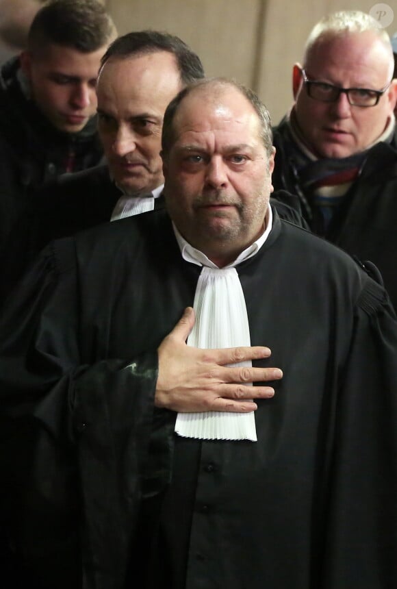 Maître Eric Dupond-Moretti, avocat de David Roquet, ex-directeur d'une filiale du groupe Eiffage lors de l'ouverture du procès de proxénétisme aggravé dit de "l'affaire du Carlton" au tribunal correctionnel de Lille, le 2 février 2015.