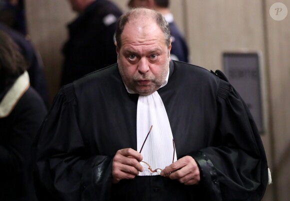 Maître Eric Dupond-Moretti, avocat de David Roquet, ex-directeur d'une filiale du groupe Eiffage lors de l'ouverture du procès de proxénétisme aggravé dit de "l'affaire du Carlton" au tribunal correctionnel de Lille, le 2 février 2015.