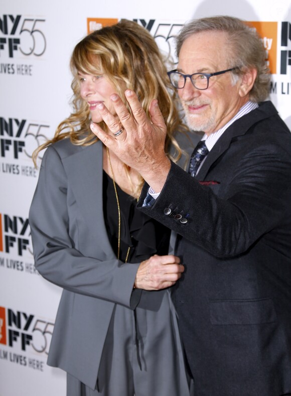 Steven Speilberg et sa femme Kate Capshaw - Avant-première du film "Speilberg" de Susan Lacy lors du New York Film Festival le 5 octobre 2017.