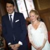 Exclusif - Ilario Calvo a épousé Rachel Burgess, enceinte, à la mairie de Monaco le 30 septembre 2017 à 10h30.