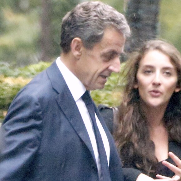 Exclusif - Nicolas Sarkozy et sa femme Carla Bruni Sarkozy à New York le 9 octobre 2017.