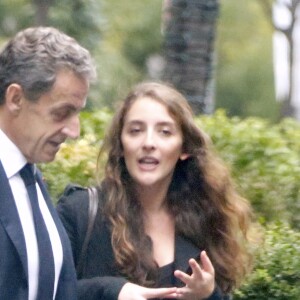 Exclusif - Nicolas Sarkozy et sa femme Carla Bruni Sarkozy à New York le 9 octobre 2017.