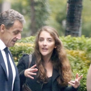 Exclusif - Nicolas Sarkozy et sa femme Carla Bruni Sarkozy à New York le 9 octobre 2017.