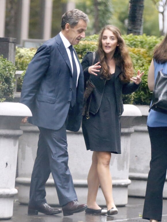 Exclusif - Nicolas Sarkozy et sa femme Carla Bruni Sarkozy à New York le 9 octobre 2017.