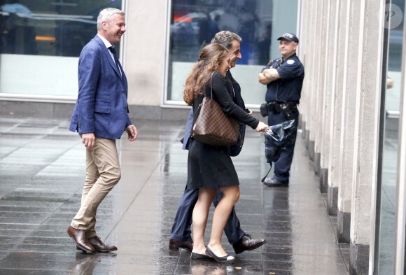 Exclusif - Nicolas Sarkozy et sa femme Carla Bruni Sarkozy à New York le 9 octobre 2017.