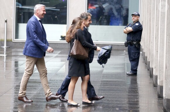 Exclusif - Nicolas Sarkozy et sa femme Carla Bruni Sarkozy à New York le 9 octobre 2017.