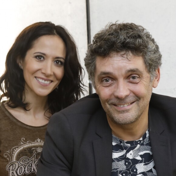 Exclusif - Fabienne Carat, Thierry Moreau - Inauguration du restaurant "Tough Burger" et vernissage de l'exposition Gilbert Mazout à Montreuil, le 5 Octobre 2017. © Marc Ausset- Lacroix / Bestimage