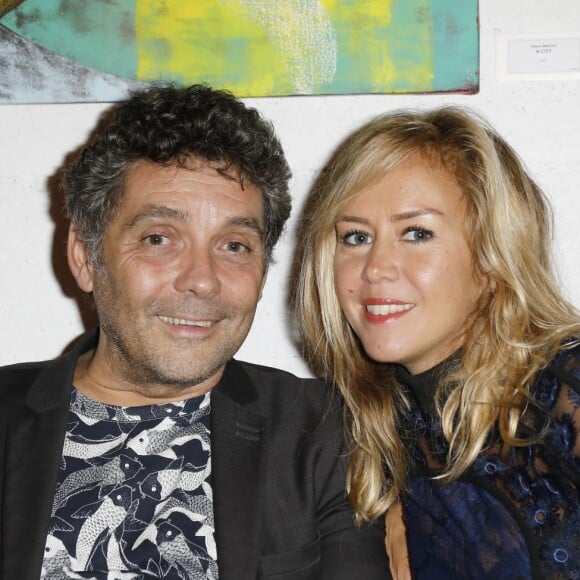 Exclusif - Thierry Moreau, Enora Malagré - Inauguration du restaurant "Tough Burger" et vernissage de l'exposition Gilbert Mazout à Montreuil, le 5 Octobre 2017. © Marc Ausset- Lacroix / Bestimage