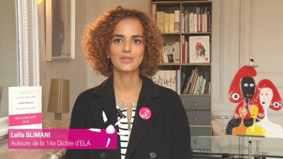 Leïla Slimani, auteur de la 14e Dictée d'ELA
 