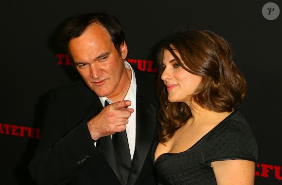 Quentin Tarantino et sa compagne Courtney Hoffman à la première de ‘The Hateful Eight' à Hollywood, le 7 décembre 2015