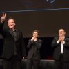 Quentin Tarantino devant Harvey Weinstein à Lyon, le 19 octobre 2013.