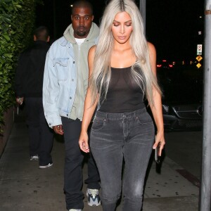 Exclusif - Kim Kardashian et Kanye West dans Santa Monica le 23 septembre 2017, de sortie pour dîner au Giorgio Baldi.