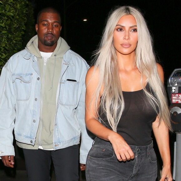 Exclusif - Kim Kardashian et Kanye West dans Santa Monica le 23 septembre 2017, de sortie pour dîner au Giorgio Baldi.