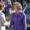 La reine Sofia d'espagne arrive à Oviedo le 20 octobre 2017.
