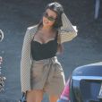 Kim Kardashian et sa soeur Kourtney Kardashian à Thousand Oaks en Californie, le 17 octobre 2017.