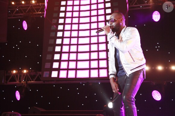 Exclusif - Maitre Gims - Concert pour la tolérance à Agadir le 14 octobre 2017. Cette grande soirée sera diffusée le samedi 28 octobre 2017 sur la chaine W9. Afin de célébrer la paix, le dialogue et l'amitié entre les cultures «La grande soirée des Mille et une nuits de Maître Gims», musicale et festive, se veut être un trait d'union entre les deux rives de la Méditerranée. Enregistrée à Agadir au Maroc, cette soirée sera présentée par Jérôme Anthony et accueillera MaîtreGims en invité spécial, entouré d'artistes de différents horizons © Christophe Aubert via Bestimage