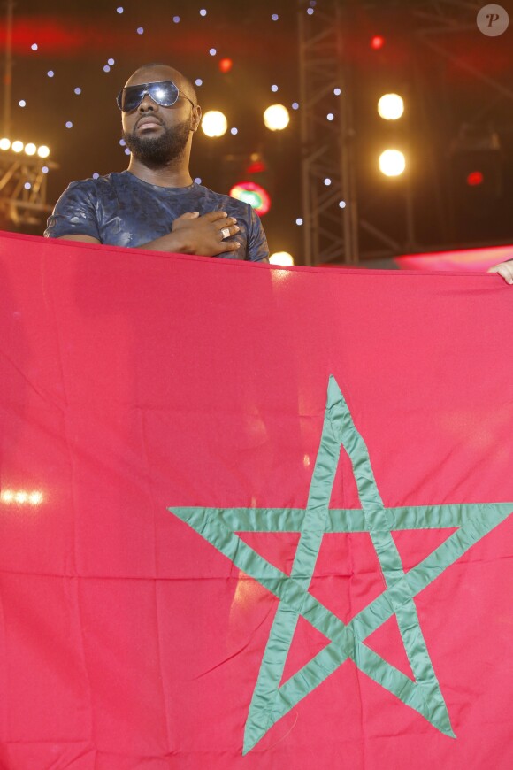 Exclusif - Maitre Gims - Concert pour la tolérance à Agadir le 14 octobre 2017. Cette grande soirée sera diffusée le samedi 28 octobre 2017 sur la chaine W9. Afin de célébrer la paix, le dialogue et l'amitié entre les cultures «La grande soirée des Mille et une nuits de Maître Gims», musicale et festive, se veut être un trait d'union entre les deux rives de la Méditerranée. Enregistrée à Agadir au Maroc, cette soirée sera présentée par Jérôme Anthony et accueillera MaîtreGims en invité spécial, entouré d'artistes de différents horizons © Christophe Aubert via Bestimage