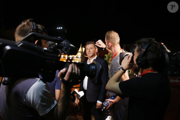 Exclusif - Jérôme Anthony - Concert pour la tolérance à Agadir le 14 octobre 2017. Cette grande soirée sera diffusée le samedi 28 octobre 2017 sur la chaine W9. Afin de célébrer la paix, le dialogue et l'amitié entre les cultures «La grande soirée des Mille et une nuits de Maître Gims», musicale et festive, se veut être un trait d'union entre les deux rives de la Méditerranée. Enregistrée à Agadir au Maroc, cette soirée sera présentée par Jérôme Anthony et accueillera MaîtreGims en invité spécial, entouré d'artistes de différents horizons © Christophe Aubert via Bestimage