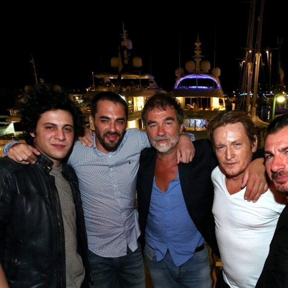 Exclusif - Idir Chender, le rappeur Gringe, Olivier Marchal, Benoît Magimel, Michaël Youn - Soirée du film "Carbone" après l'avant-première au cinéma Le Renaissance de Saint-Tropez, le 19 août 2017. © Dominique Jacovides/Cyril Moreau/Bestimage