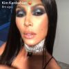 Kim Kardashian déguisée en Aaliyah pour Halloween, 28 octobre 2017.