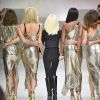 Carla Bruni Sarkozy, Claudia Schiffer, Naomi Campbell, Cindy Crawford, Helena Christensen et Donatella Versace - Défilé de mode printemps-été 2018 "Versace" lors de la fashion week de Milan, le 22 septembre 2017.