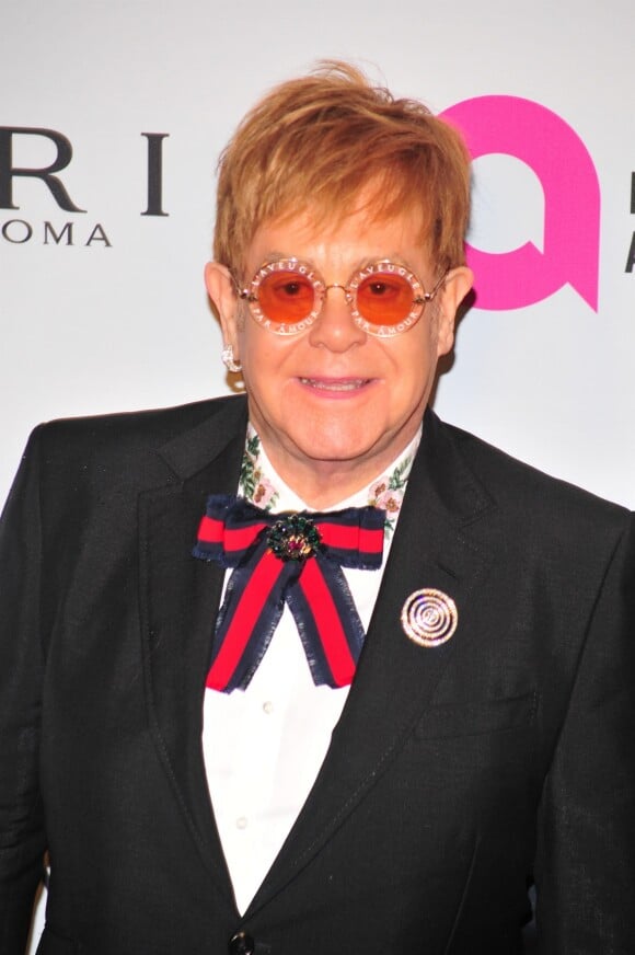 Elton John à la soirée caritative annuelle de la Elton John AIDS Foundation en la Cathédrale Saint-Jean le Théologien à New York, le 7 novembre 2017.