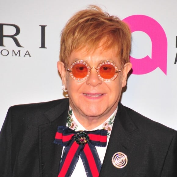 Elton John à la soirée caritative annuelle de la Elton John AIDS Foundation en la Cathédrale Saint-Jean le Théologien à New York, le 7 novembre 2017.