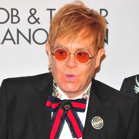 Elton John à la soirée caritative annuelle de la Elton John AIDS Foundation en la Cathédrale Saint-Jean le Théologien à New York, le 7 novembre 2017.