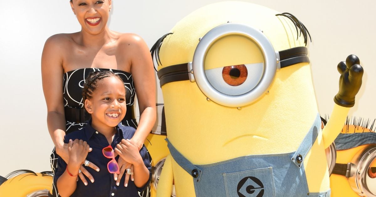 Musique Combat De Danse Moi Moche Et Mechant 3 Tia Mowry et son fils Cree - Les célébrités arrivent à la première de