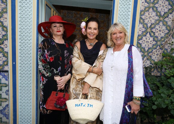 Exclusif - Nathalie Garçon avec ses témoins Charlotte de Turckheim et Catherine Jacob - Mariage de la styliste Nathalie Garçon avec le scénariste Jean-Marie Duprez à Tunis en Tunisie les 29 et 30 septembre 2017. © Dominique Jacovides/Bestimage