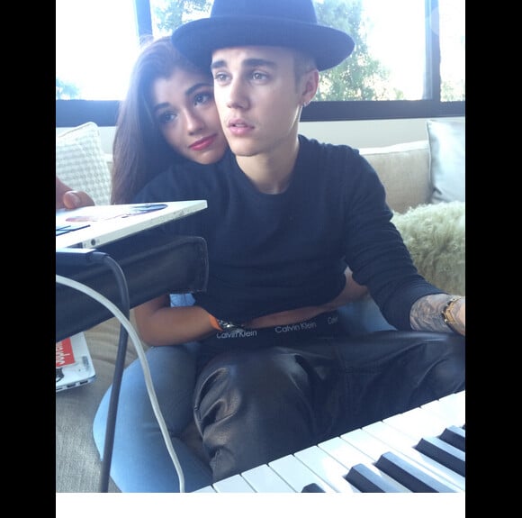 Justin Bieber et le mannequin Yovanna Ventura en juillet 2014.