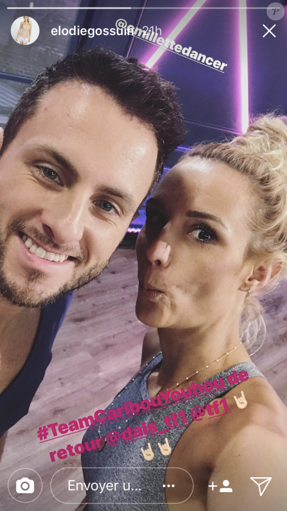 Élodie Gossuin blessée lors de ses entraînements de "Danse avec les stars 8" (TF1) avec son partenaire Christian Millette.