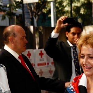 La reine Letizia d'Espagne en visite au siège de la Croix-Rouge mexicaine à Mexico, le 13 novembre 2017. © Jack Abuin/Zuma Press/Bestimage