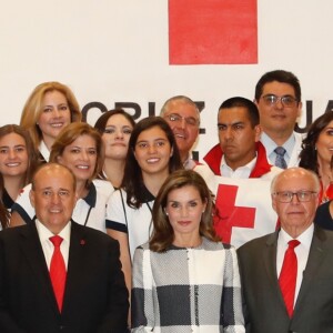 La reine Letizia d'Espagne en visite au siège de la Croix-Rouge mexicaine à Mexico, le 13 novembre 2017. © Jack Abuin/Zuma Press/Bestimage