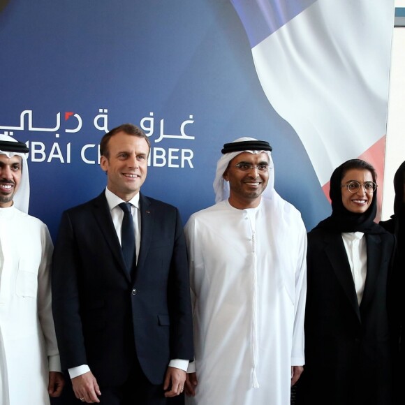 Benjamin Griveaux, Secrétaire d'État auprès du ministre de l'Économie et des Finances - Le président de la République française Emmanuel Macron au forum économique franco-émirien à Abou Dhabi, aux Emirats arabes unis, le 9 novembre 2017. © Dominique Jacovides/Bestimage