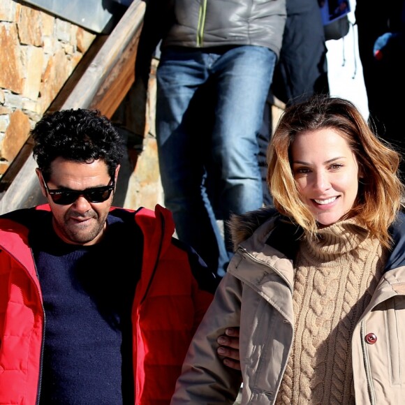 Jamel Debbouze et sa femme Mélissa Theuriau au 20ème festival du film de comédie de l'Alpe d'Huez le 20 janvier 2017. © Dominique Jacovides / Bestimage