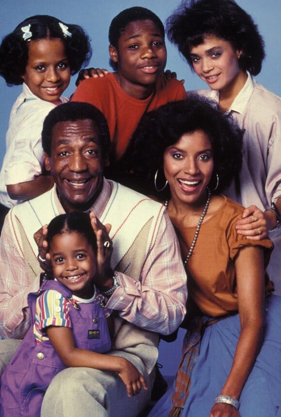 Bill Cosby en 1984 avec sa famille du Cosby Show